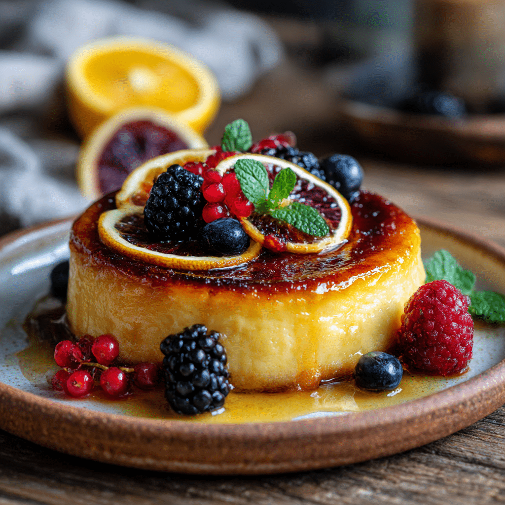 Citrus Berry Burnt Cheesecake Recipe - Recipe Image