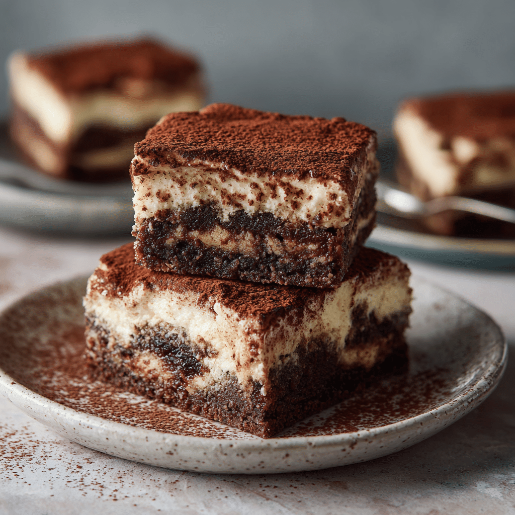 Vegan Tiramisu Brownies Recipe - Recipe Image