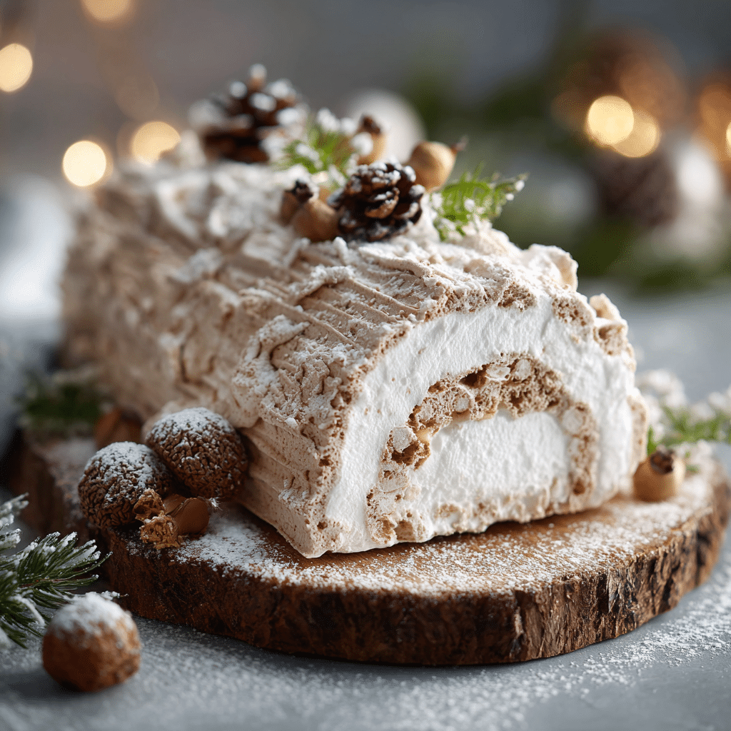Meringue Yule Log: 7 Steps to Holiday Bliss Recipe - Recipe Image