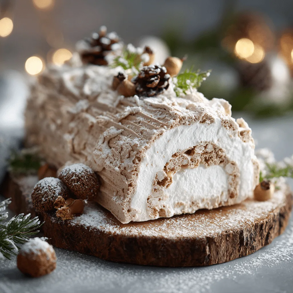 Meringue Yule Log: 7 Steps to Holiday Bliss Recipe - Recipe Image