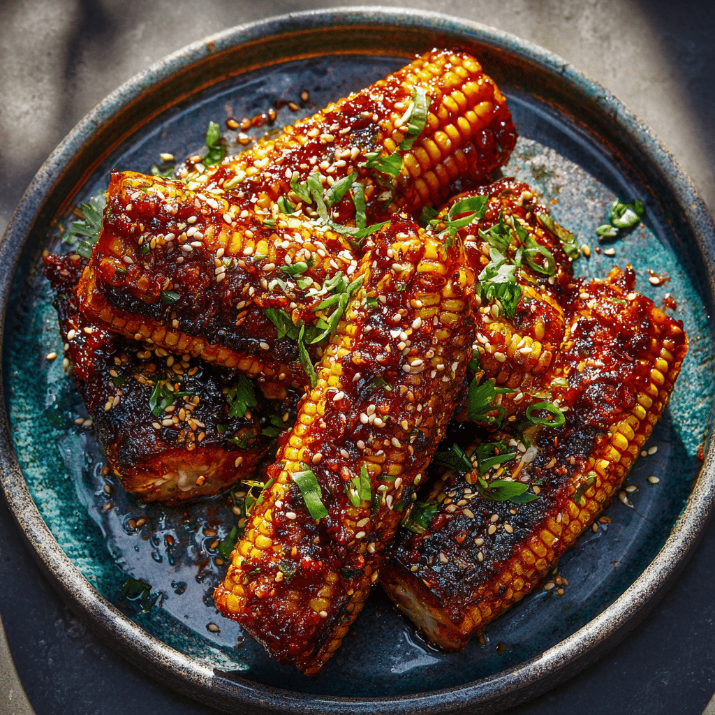 Gochujang Honey Butter Corn Ribs Recipe - Recipe Image