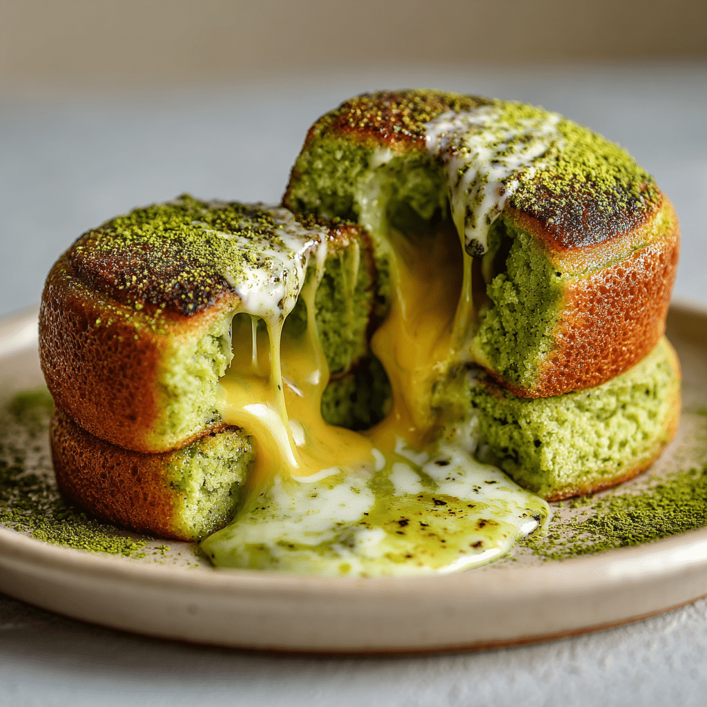 Matcha Lava Pancake Bombs Recipe - Recipe Image