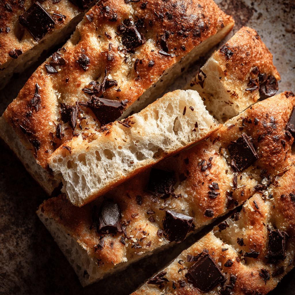 Chocolate Olive Oil Focaccia Recipe - Recipe Image
