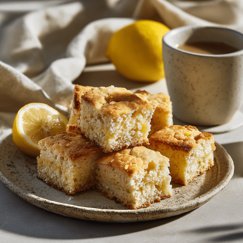 Soft Lemon Breakfast Biscuit Squares Recipe - Recipe Image