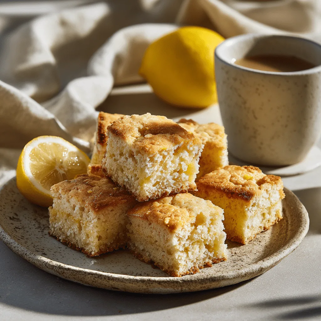 Soft Lemon Breakfast Biscuit Squares Recipe - Recipe Image