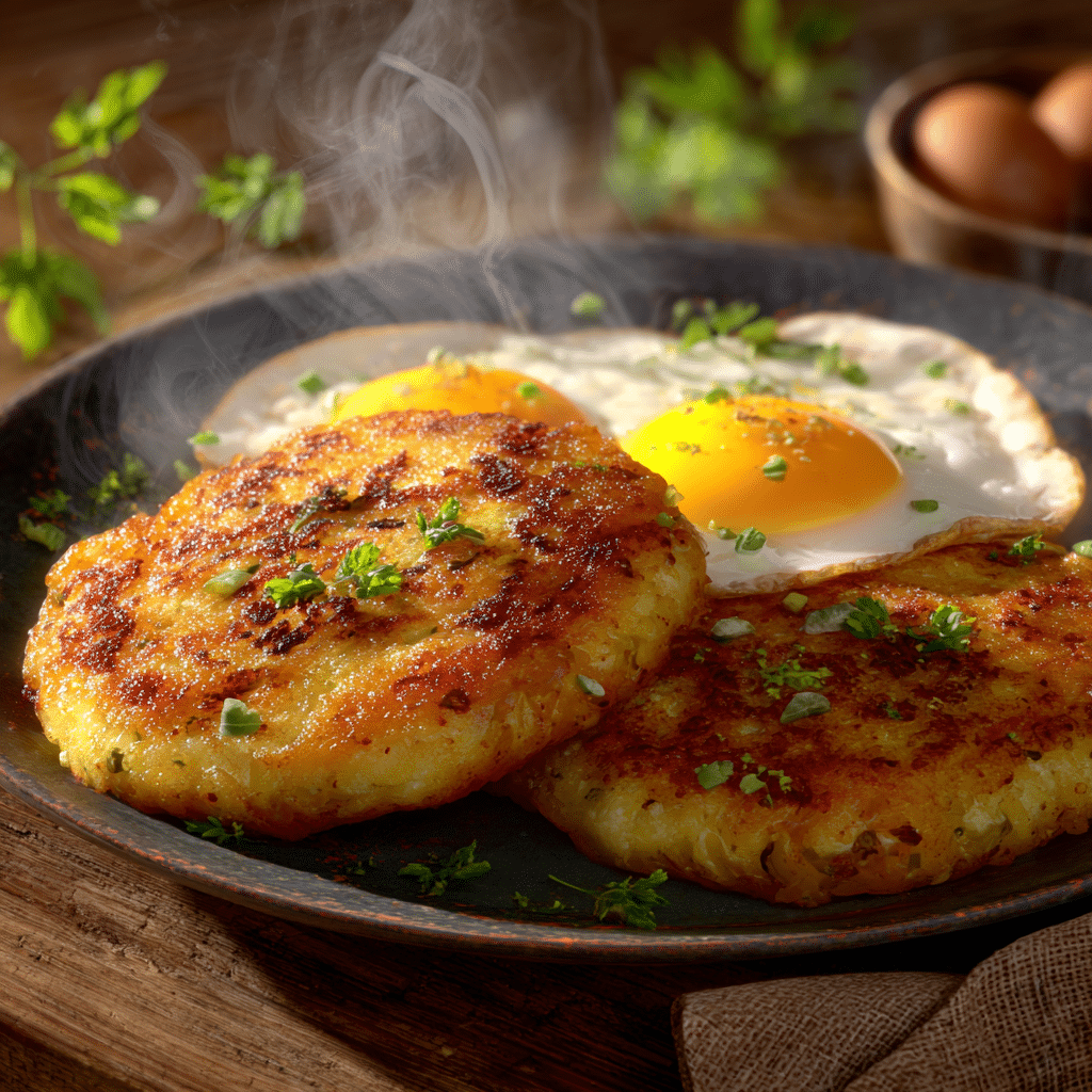 Savory Potato & Egg Breakfast Patties Recipe - Recipe Image