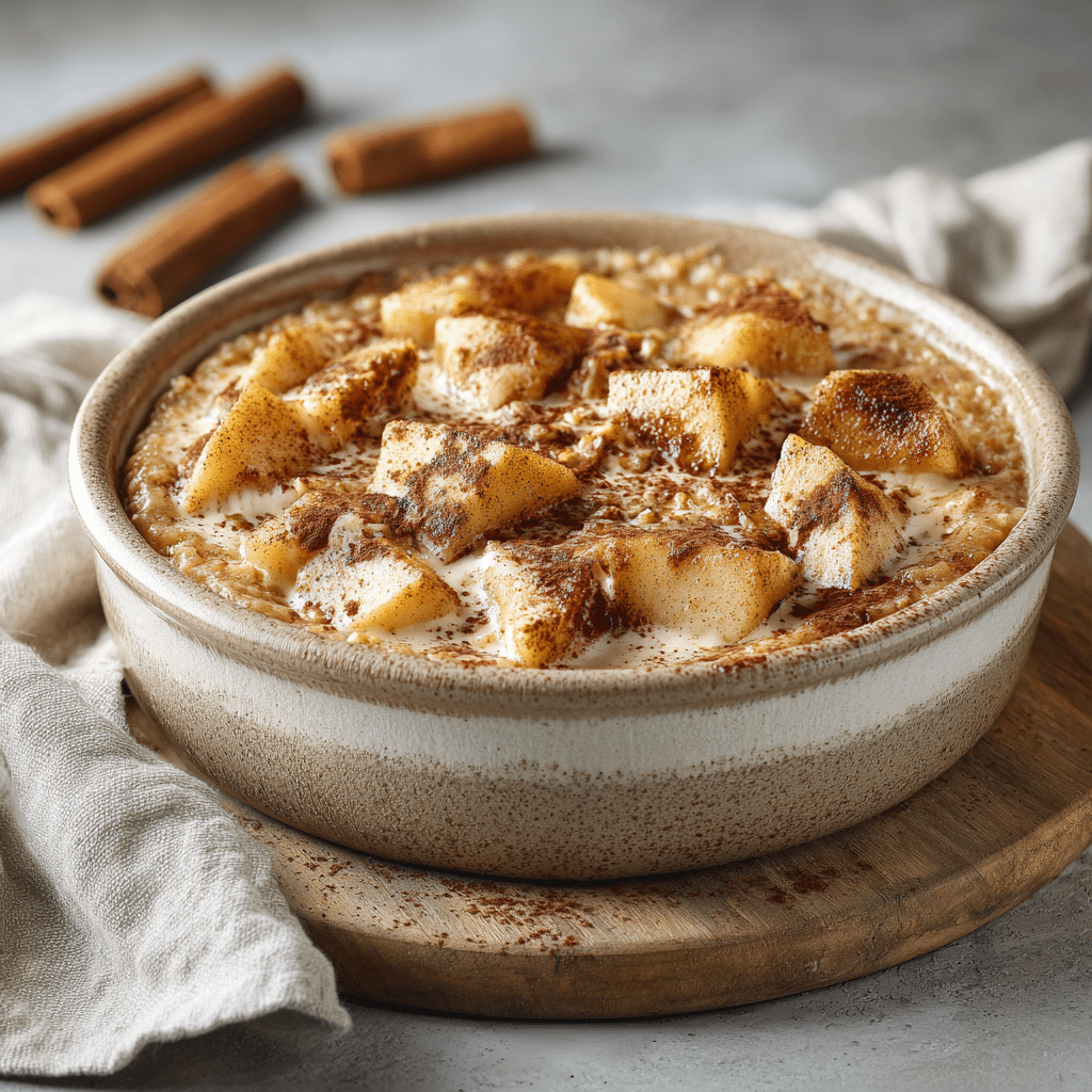 Creamy Apple Cinnamon Oat Custard Recipe - Recipe Image