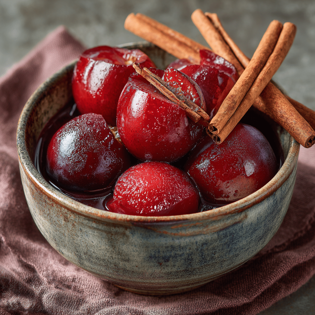 Warm Plum Cinnamon Morning Compote Recipe - Recipe Image