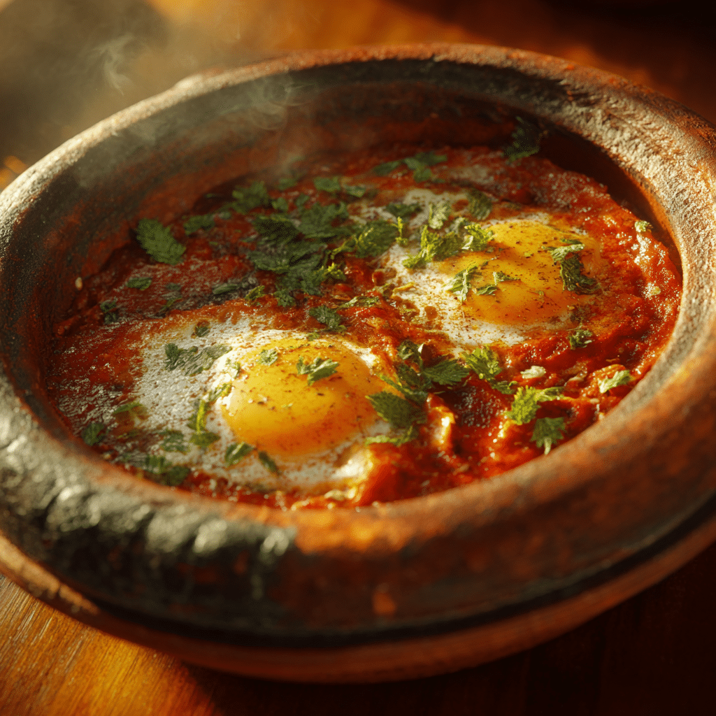 Savory Tomato Egg Breakfast Clay Bake Recipe - Recipe Image