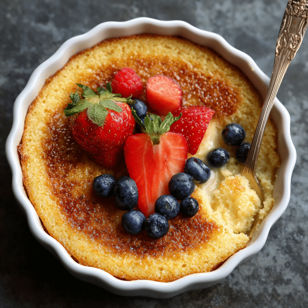 Creamy Cornmeal Breakfast Spoon Cake Recipe - Recipe Image