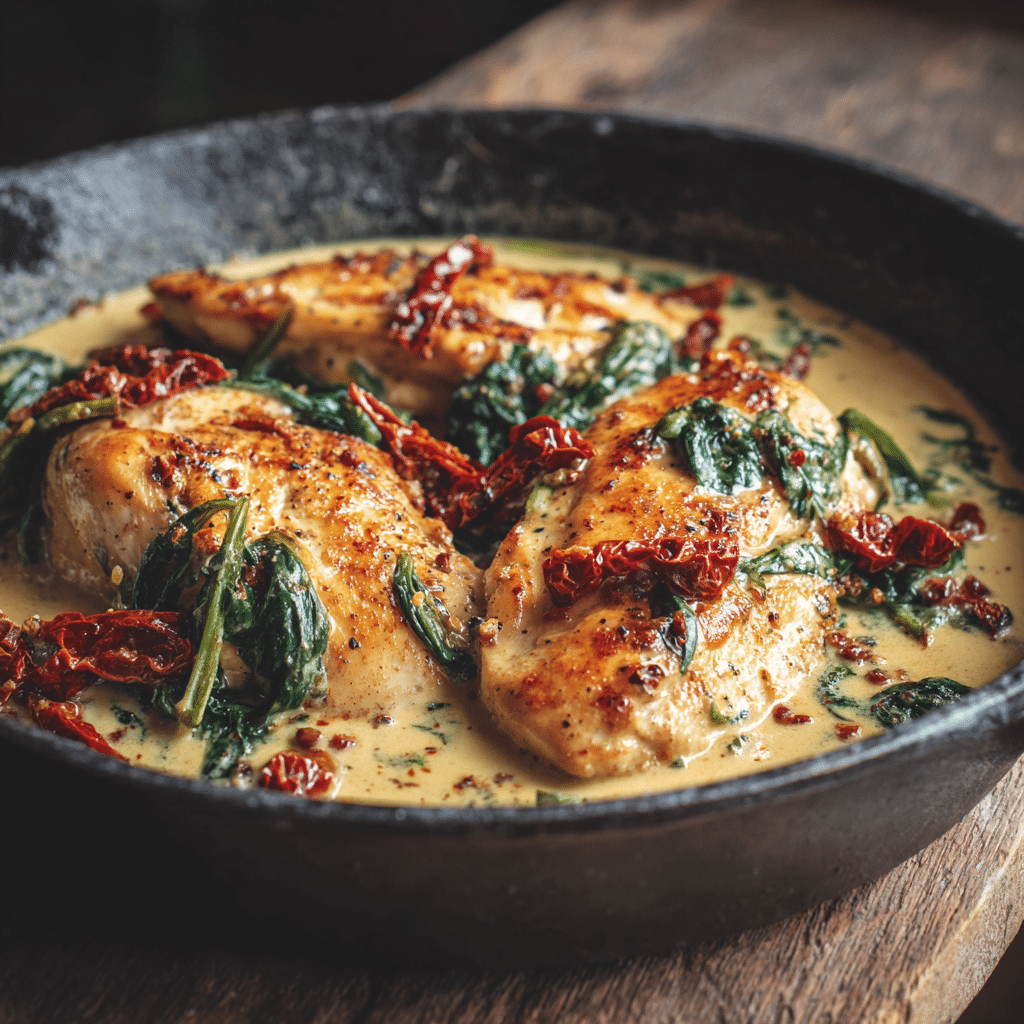 Simple Creamy Tuscan Chicken Recipe - Recipe Image