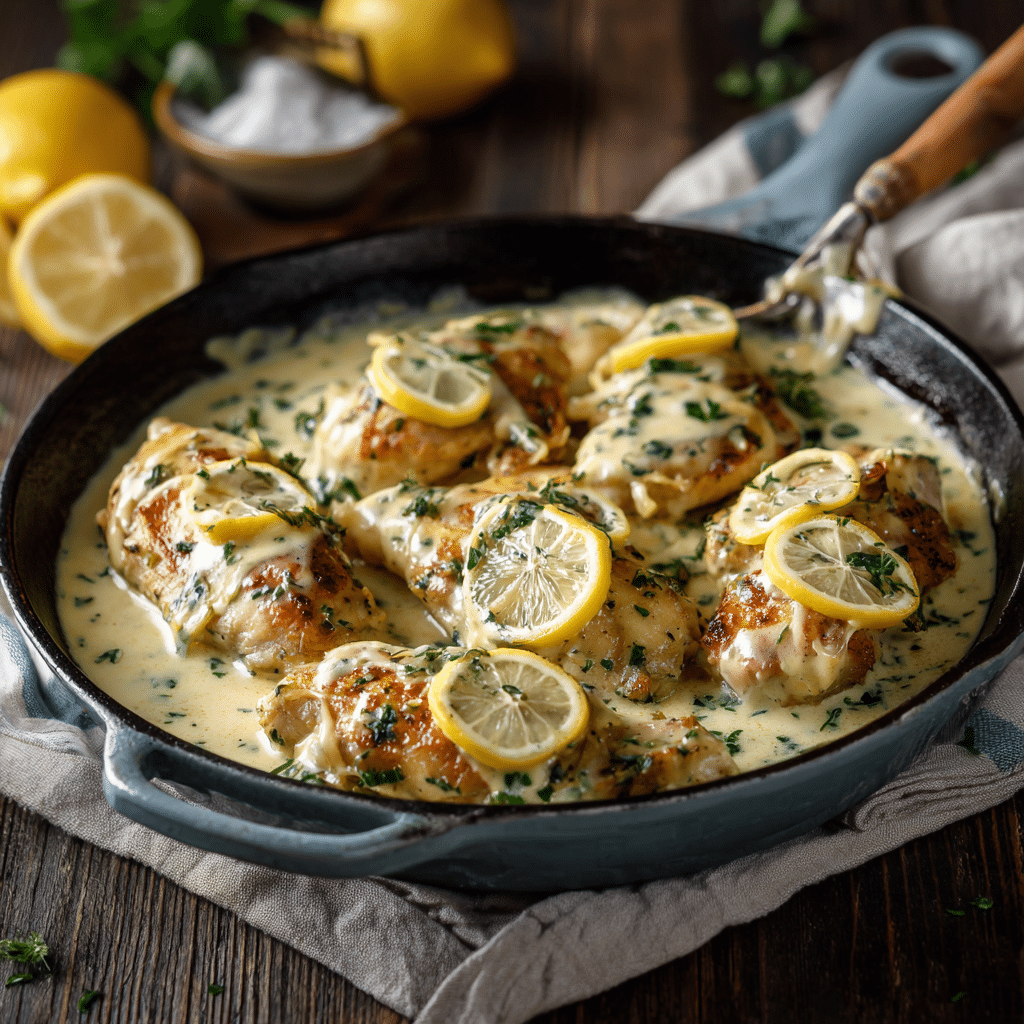 Simple Lemon Cream Chicken Recipe - Recipe Image