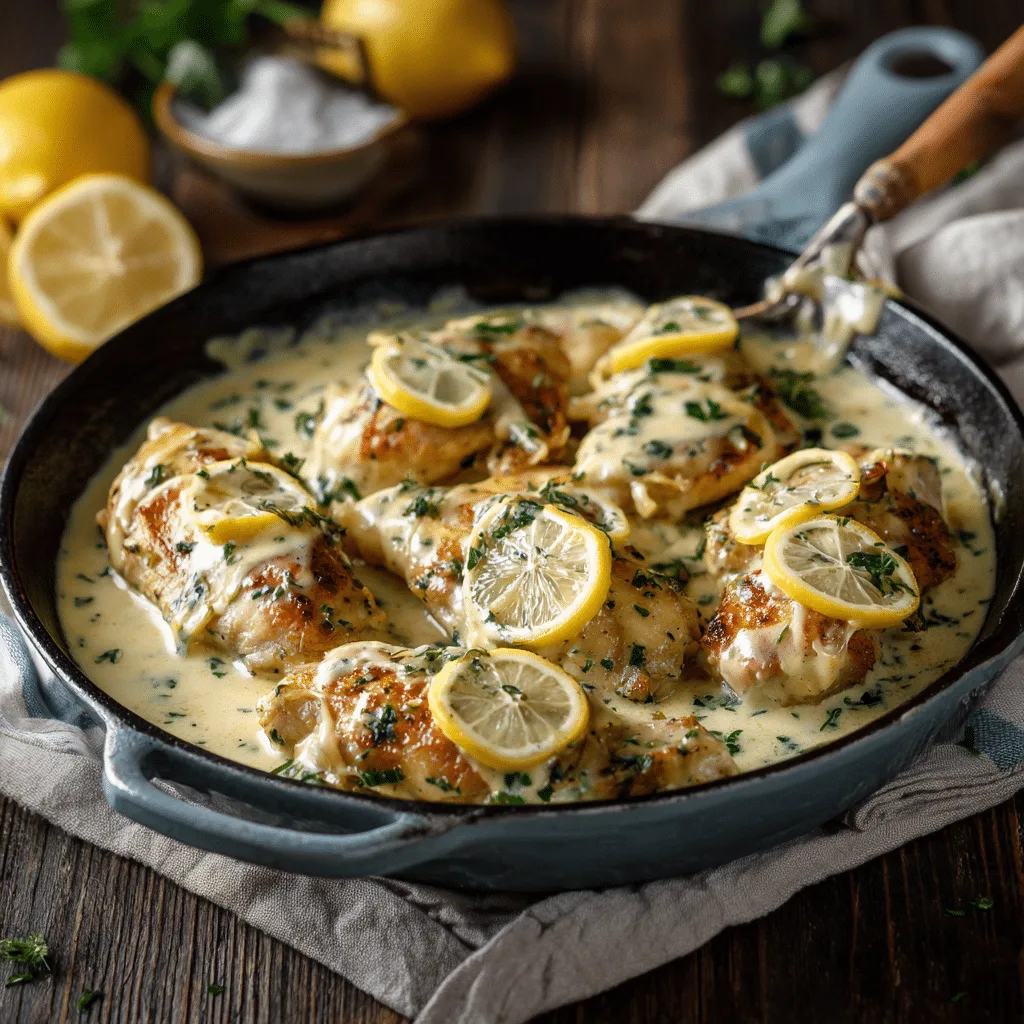 Simple Lemon Cream Chicken Recipe - Recipe Image