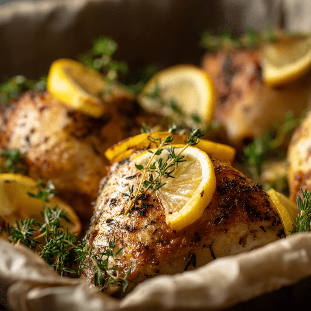 Simple Lemon Thyme Chicken Recipe - Recipe Image