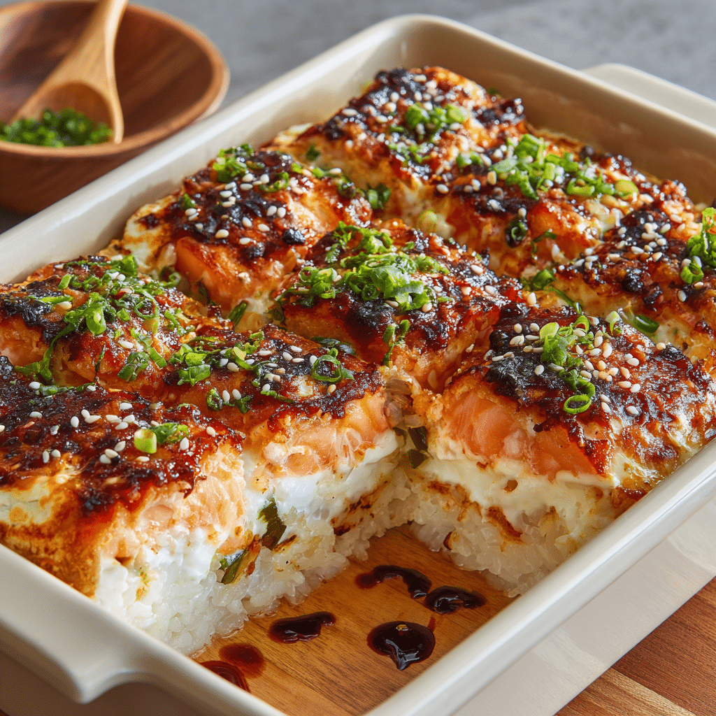 Salmon Sushi Bake Recipe - Recipe Image