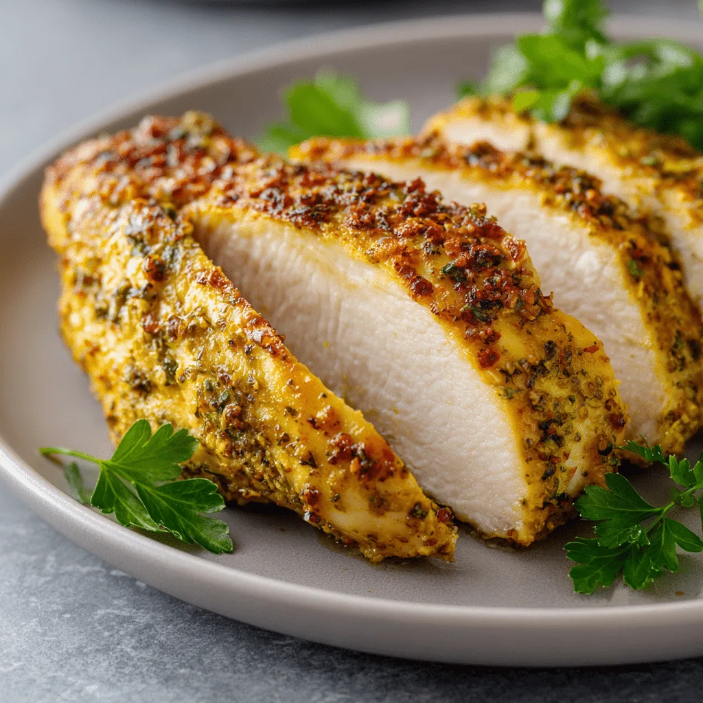 Air Fryer Mustard Herb Chicken Recipe - Recipe Image