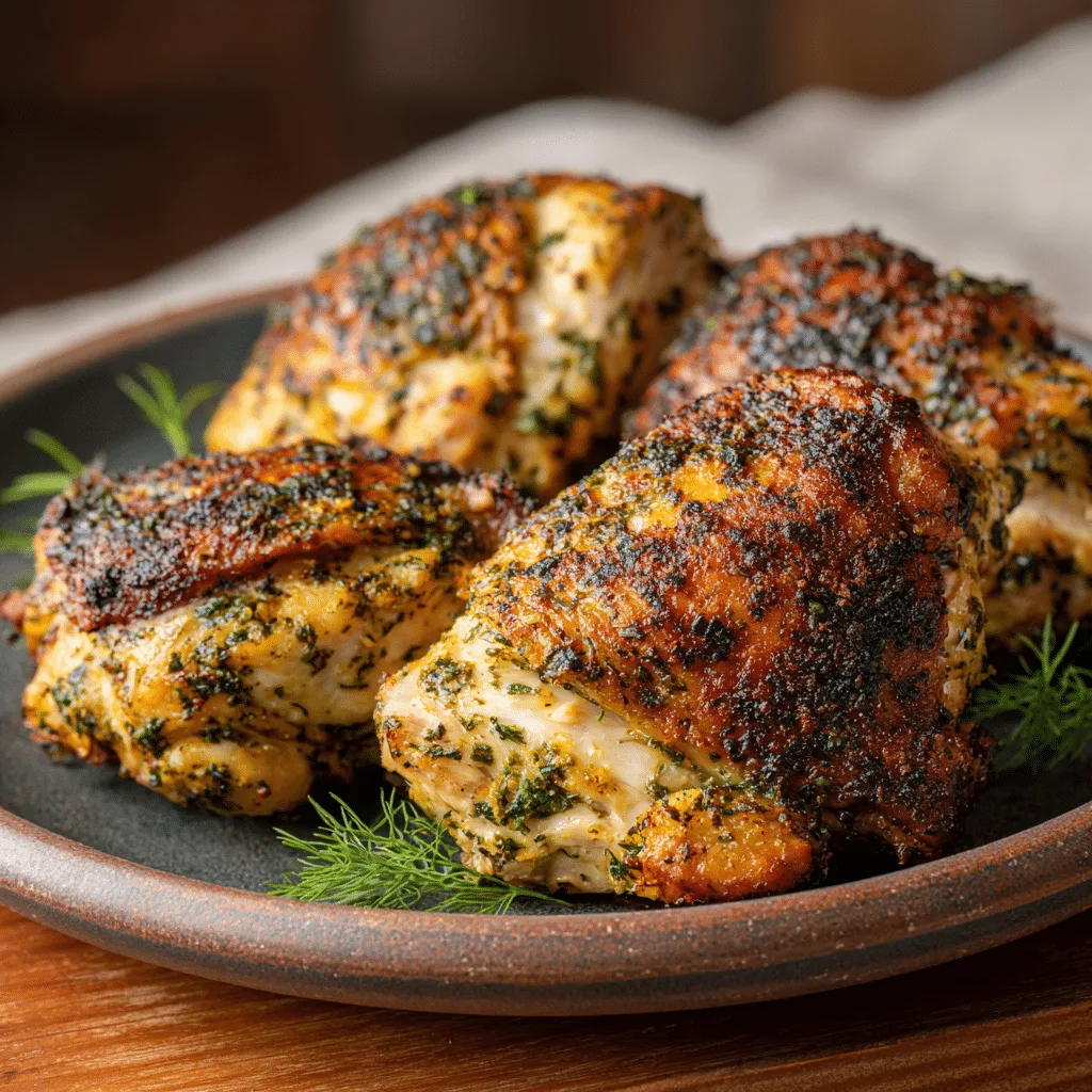Air Fryer Herb Chicken Thighs (Skinless) Recipe - Recipe Image