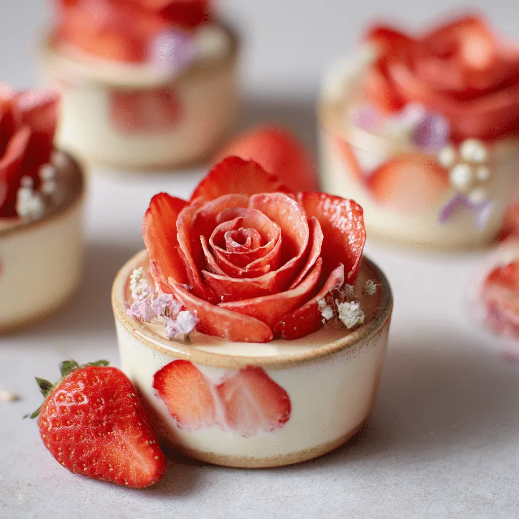 Strawberry Rose Mini Cheesecakes - Recipe Image