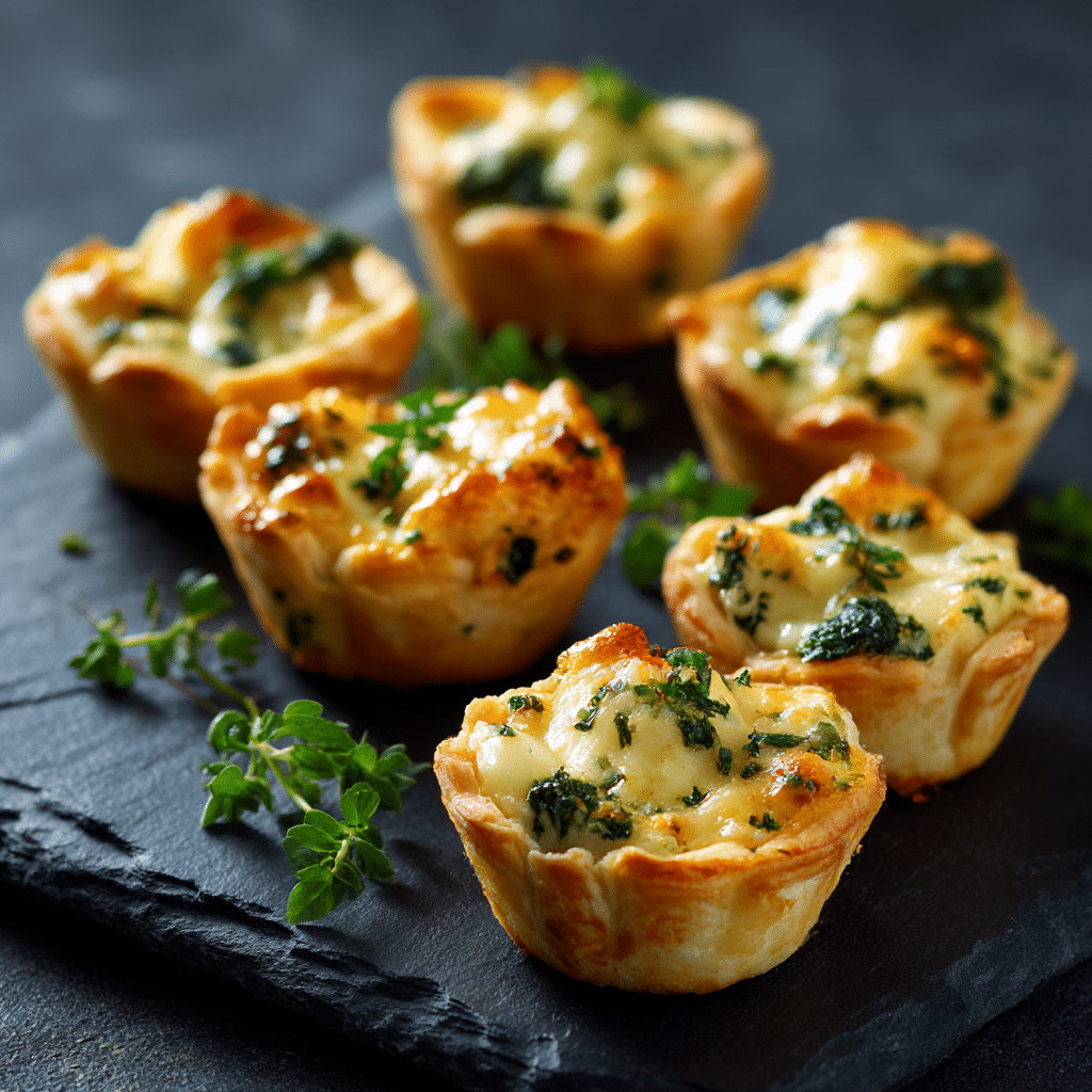 Mini Savory Cheese Tartlets Recipe - Recipe Image