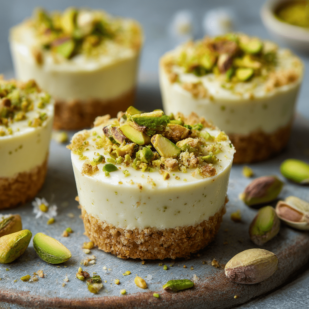 Pistachio Cream Cheesecake Cups Recipe - Recipe Image