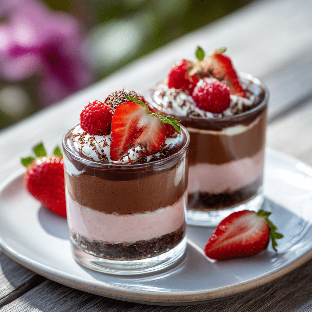 Strawberry Chocolate Cheesecake Cups Recipe - Recipe Image