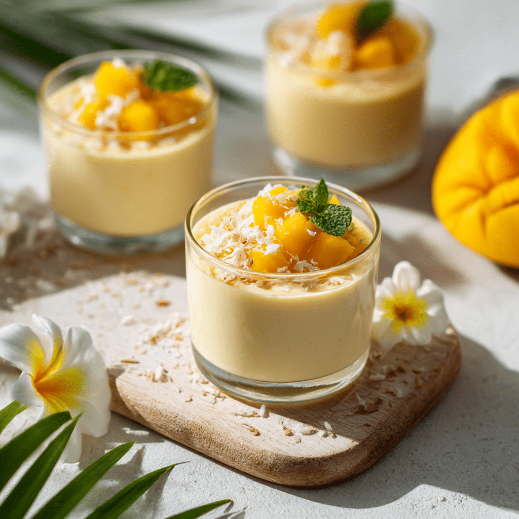 Mango Coconut Cream Cups Recipe - Recipe Image