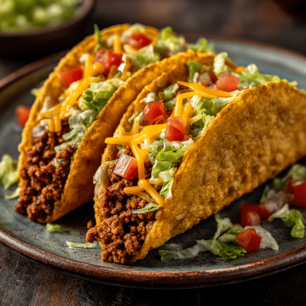 Crispy Ground Beef Tacos Recipe - Recipe Image