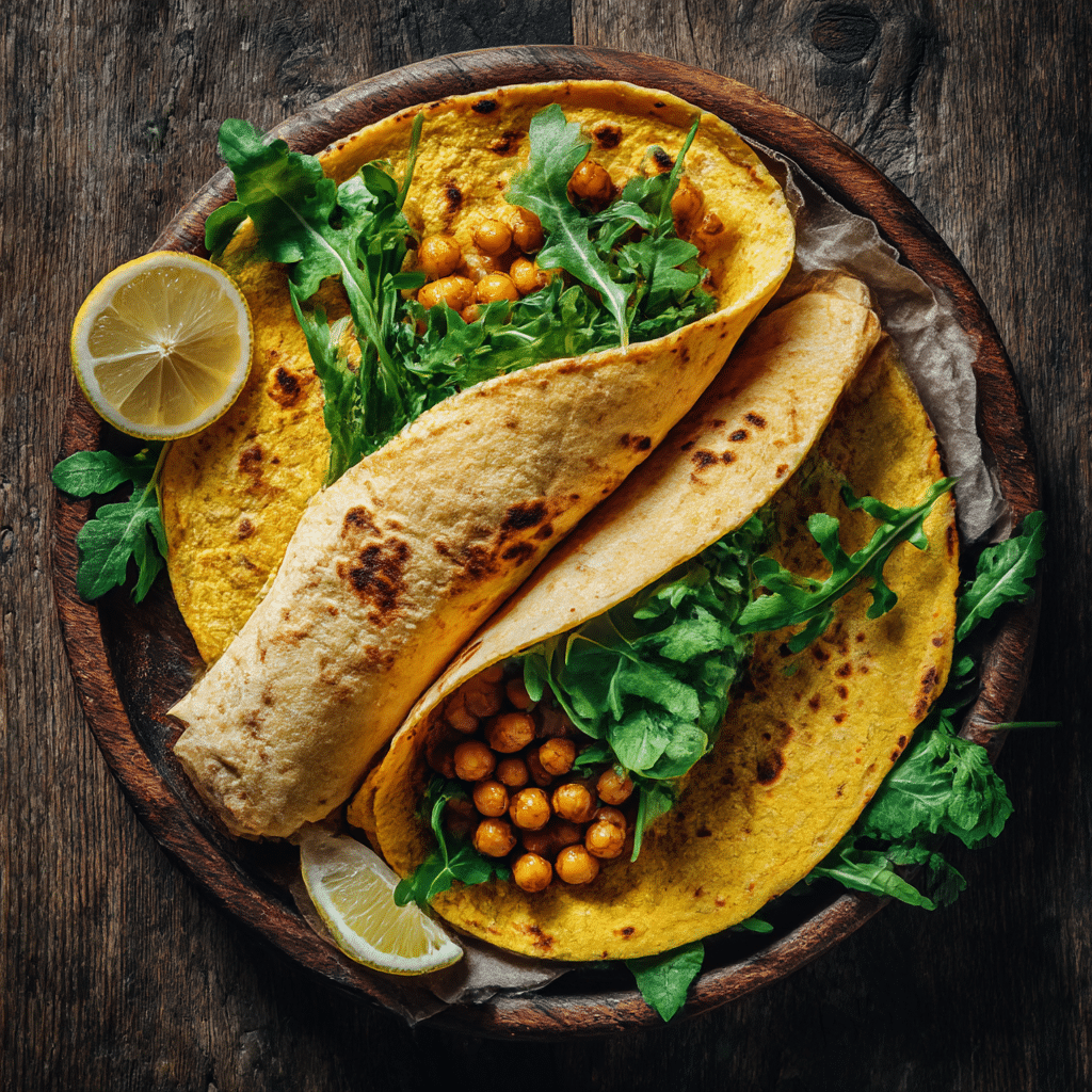 Sicilian Chickpea Panella Wraps Recipe - Recipe Image