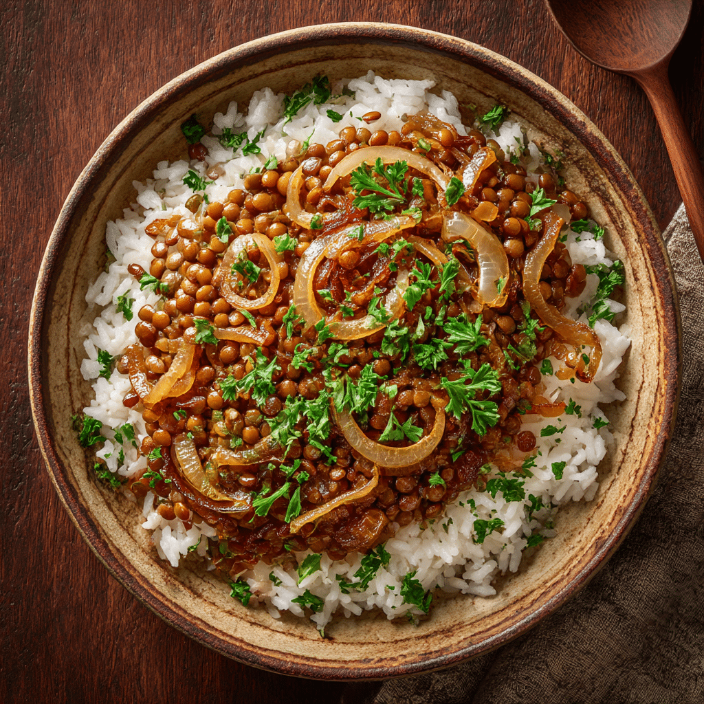 Lebanese Mujadara Recipe - Recipe Image