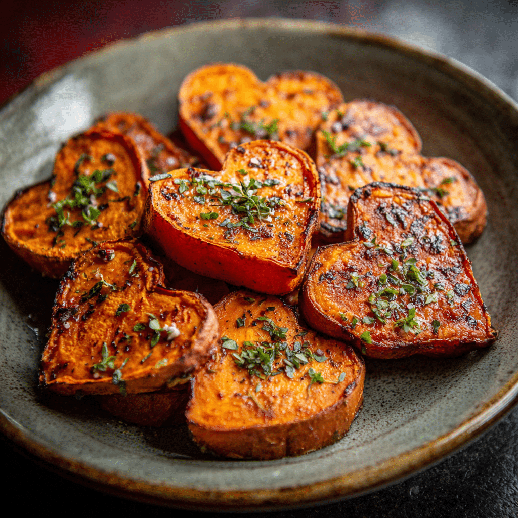 Valentine’s Day Sweet Potato Hearts Recipe - Recipe Image