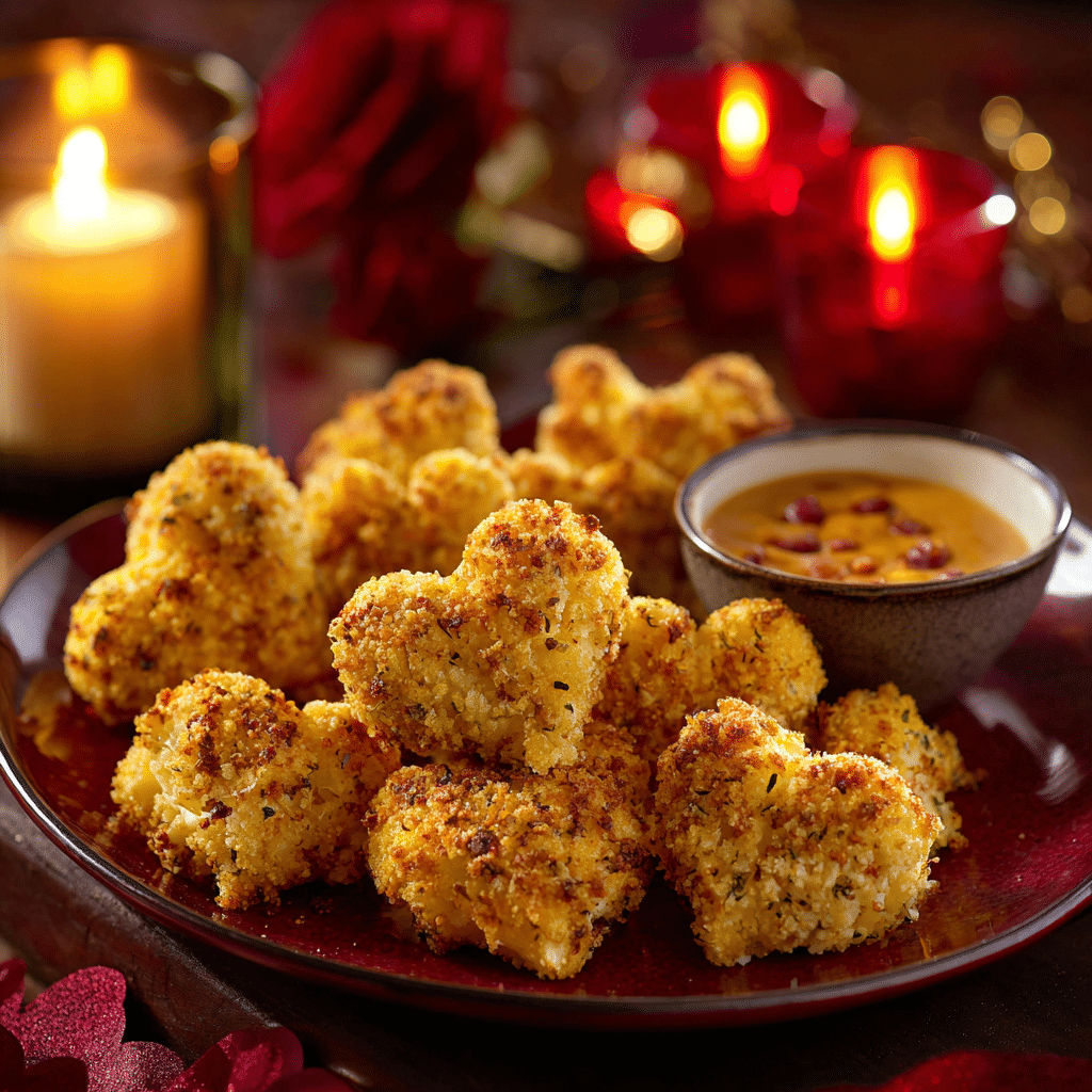 Valentine’s Day Cheesy Cauliflower Bites Recipe - Recipe Image