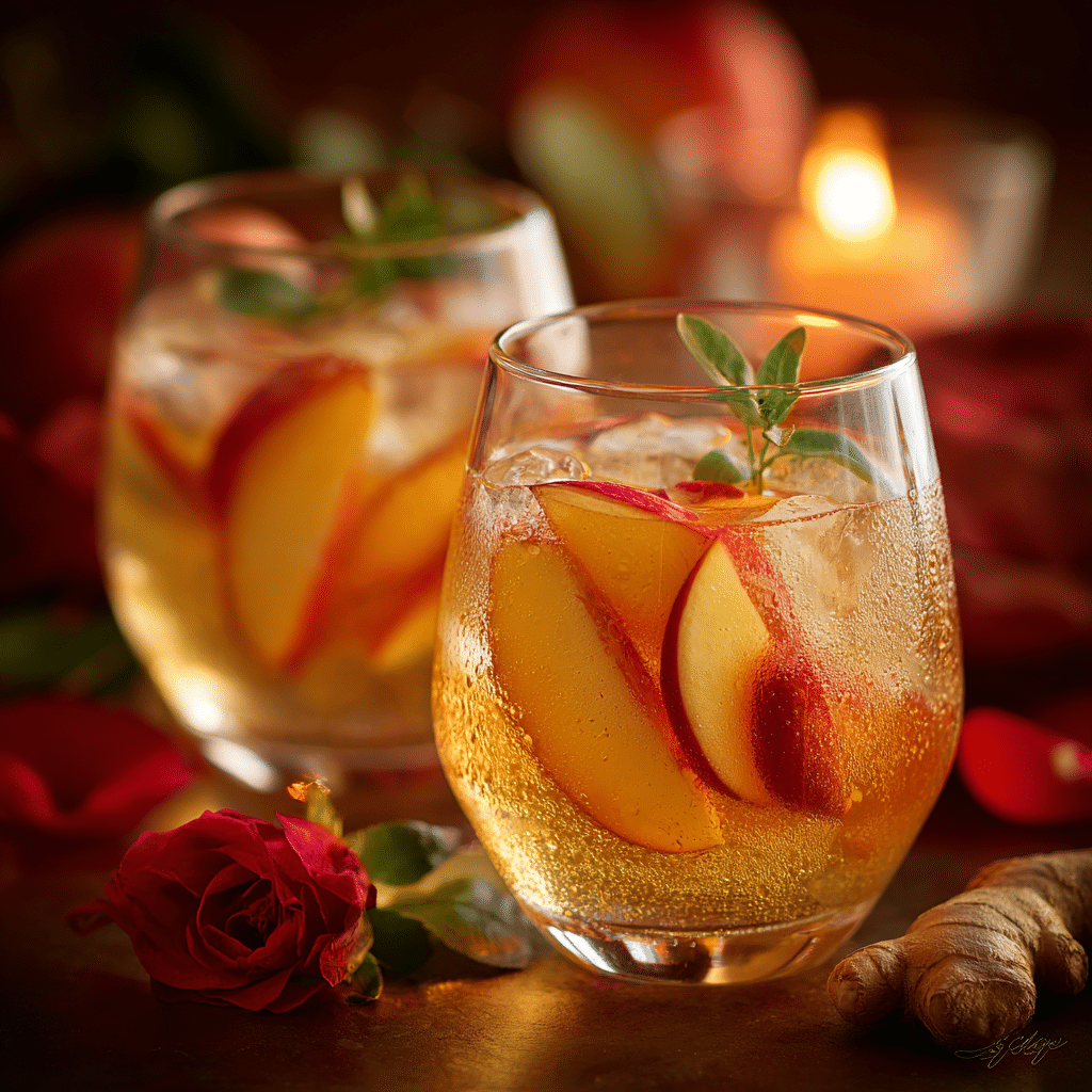 Spicy Ginger Peach Mocktail Recipe - Recipe Image