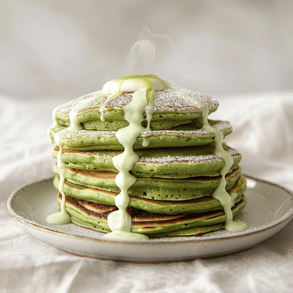 Soft Spinach Yogurt Breakfast Pancakes Recipe - Recipe Image