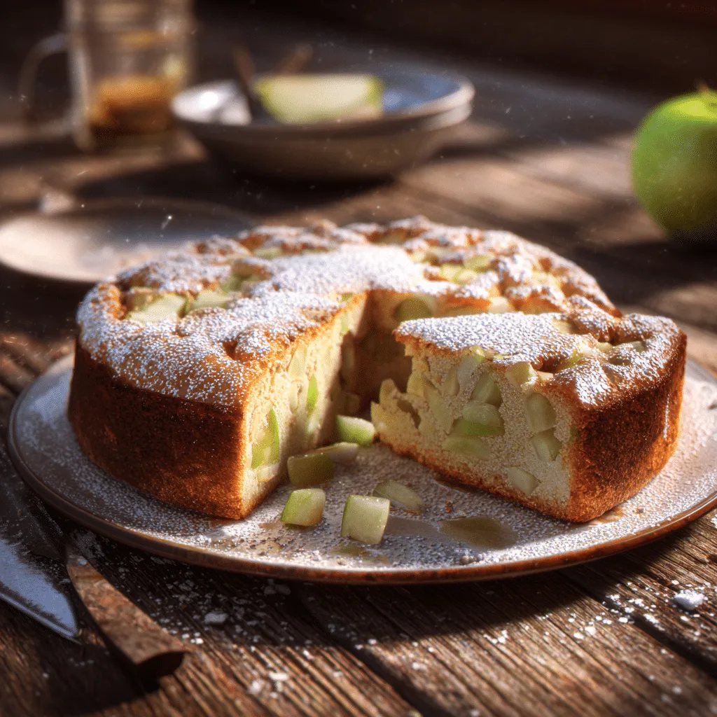 Soft Green Apple Breakfast Cake Recipe - Recipe Image