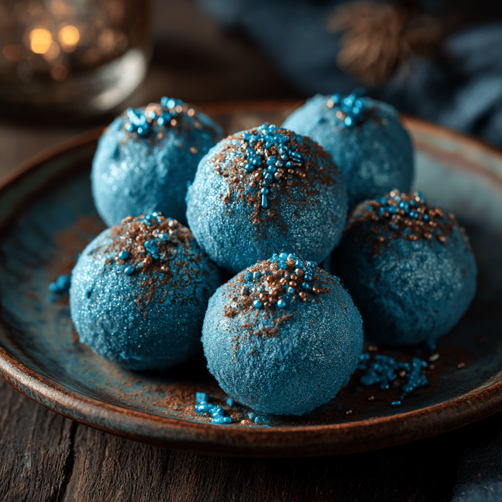 Easy Blue Christmas Truffles Recipe - Recipe Image