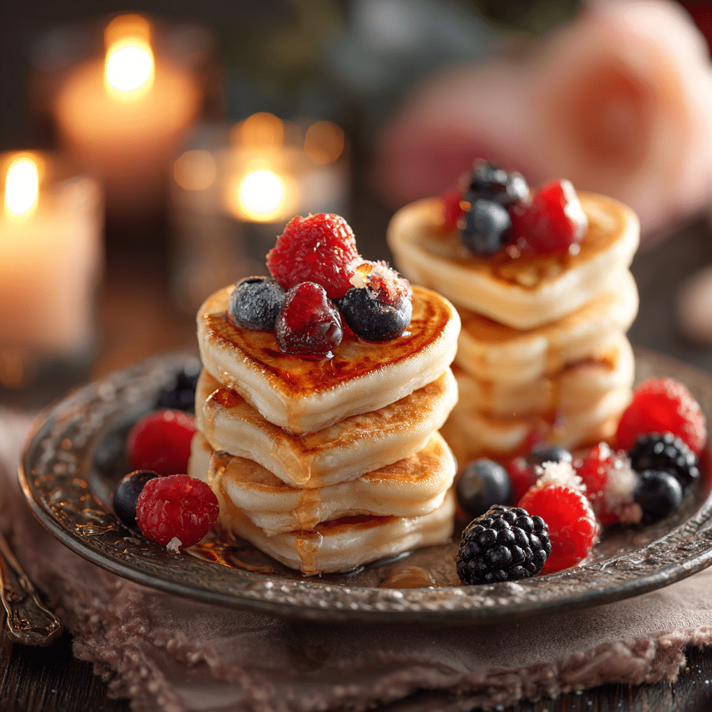 Valentine’s Day Mini Pancake Stacks Recipe - Recipe Image
