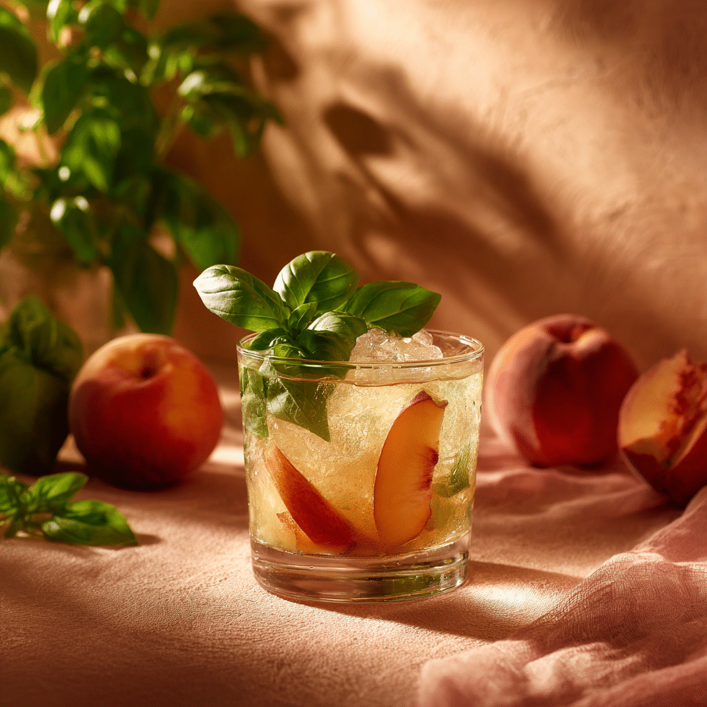 Peach Basil Smash Recipe - Recipe Image