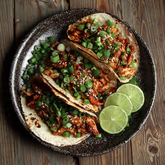 Spicy Korean Chicken Tacos: Sweet Heat Street Food Recipe - Recipe Image