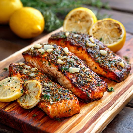 Lemon Herb Grilled Salmon: Zesty Healthy Main Recipe - Recipe Image