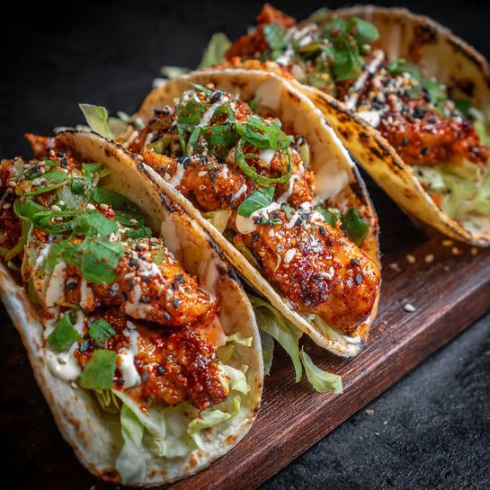 Spicy Korean Chicken Tacos: Sweet Heat Street Food Recipe - Recipe Image