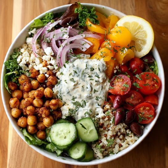 Vegan Mediterranean Bowl: Colorful Plant-Powered Meal Recipe