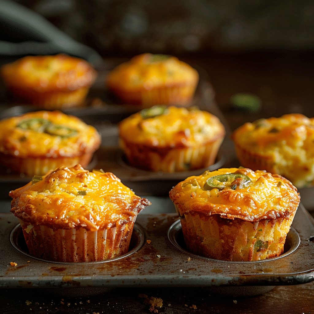 Cheddar and Jalapeño Cornbread Muffins Recipe
