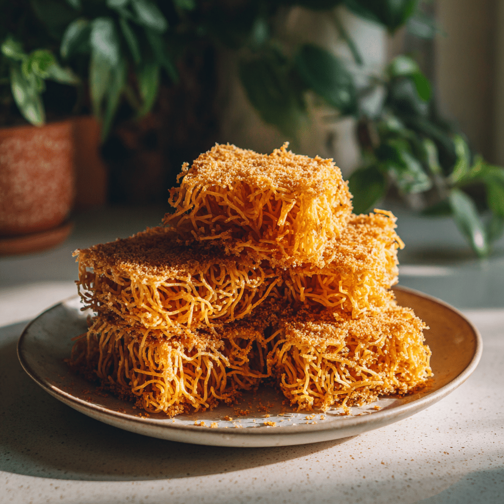 Crispy Spaghetti Squares Recipe - Recipe Image