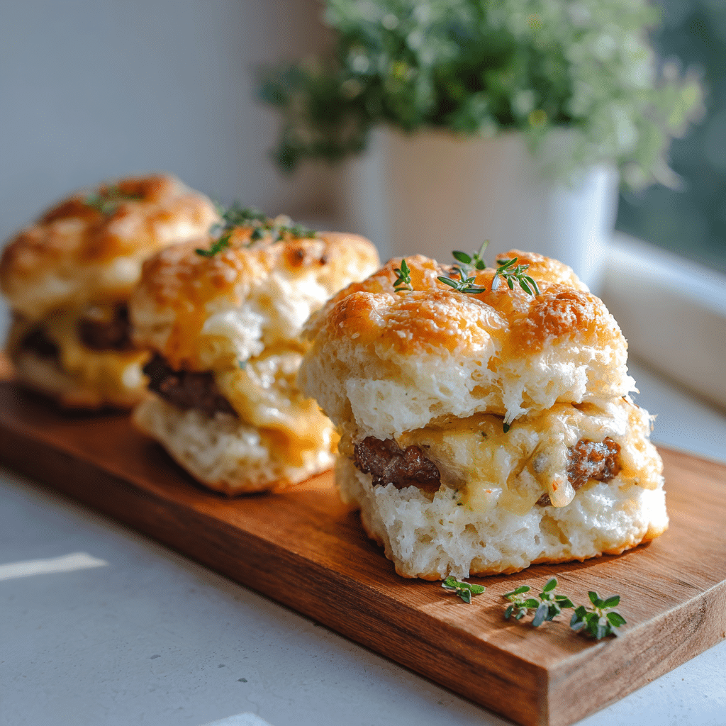Cheese Cloud Bread Sliders Recipe - Recipe Image