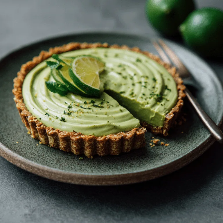 Avocado Lime Spirulina Tart: Green Magic Recipe