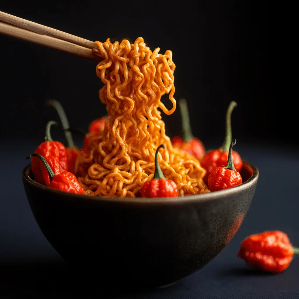 Carolina Reaper Noodles: Instant Regret Challenge Recipe - Recipe Image