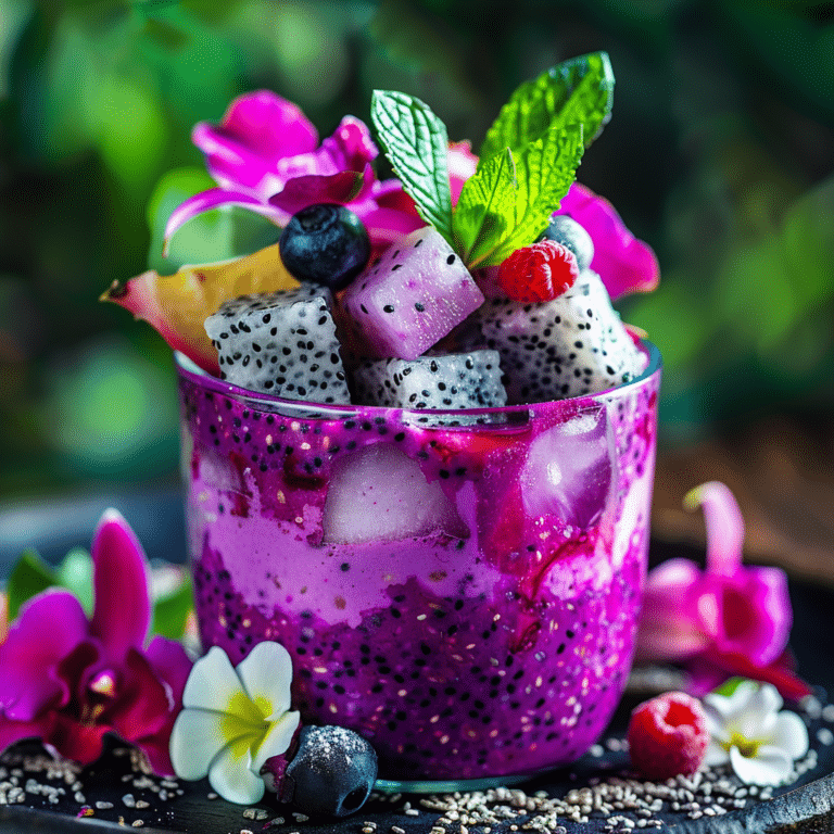 Dragon Fruit Chia Pudding: Vibrant Purple Bliss Recipe