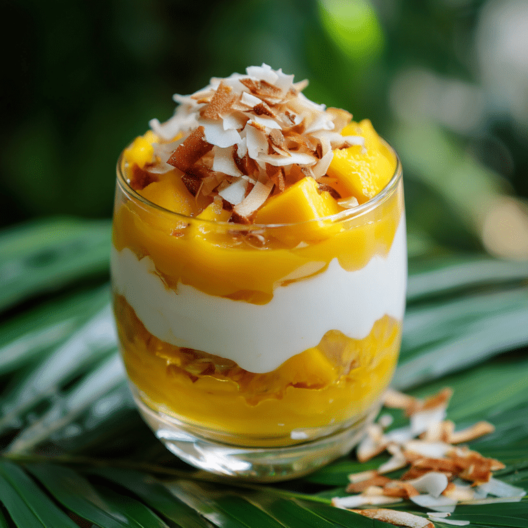 Tropical Mango Coconut Parfait: Layered Sunshine Recipe