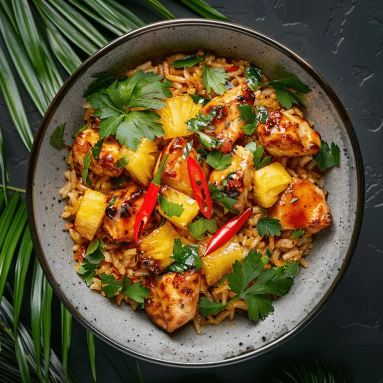 Sweet Chili Pineapple Rice with Chicken Recipe