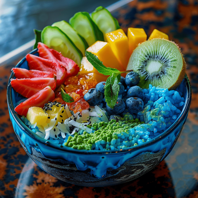 Electric Blue Coconut Rice Bowl